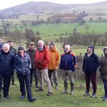 Group in countryside field